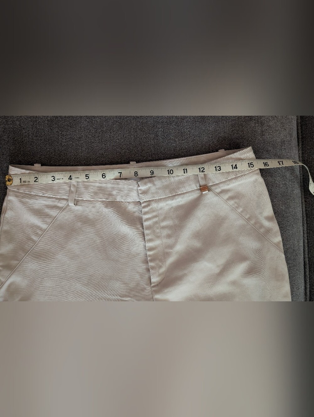Calvin Klein Cropped Ankle Pants in Light Beige - Picture 8 of 10